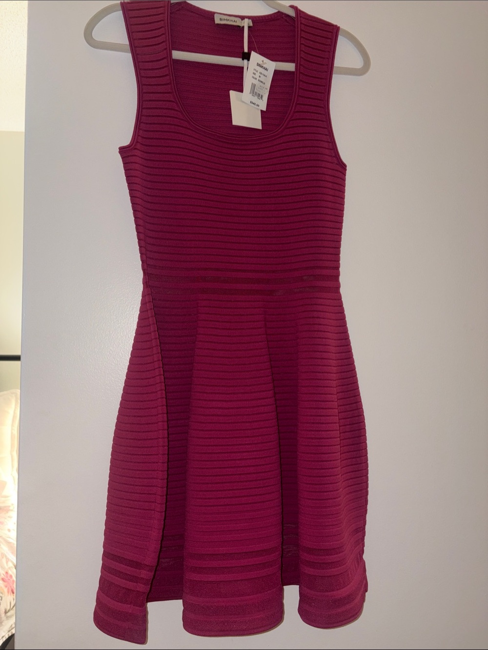 Simkhai Jonathan Sleeveless Raspberry Pink Fit & Flare Dress